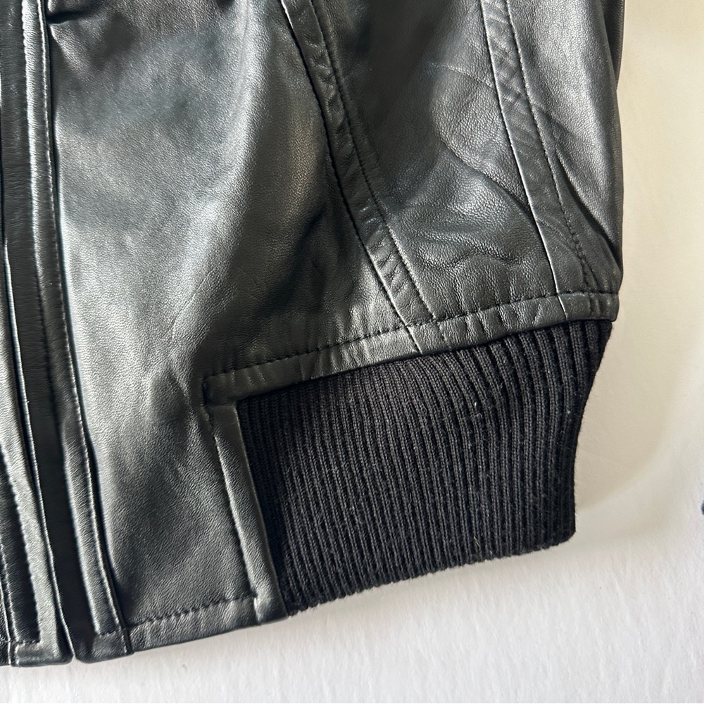 Hinge Leather Jacket Hinge Bomber Jacket Medium N… - image 5